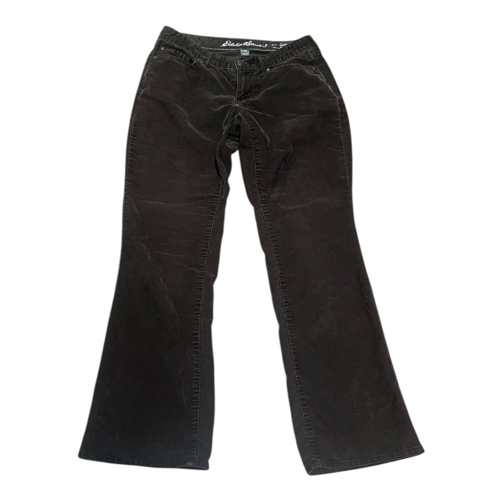 Dark Brown Curvy Boot Cut Corduroy Pants